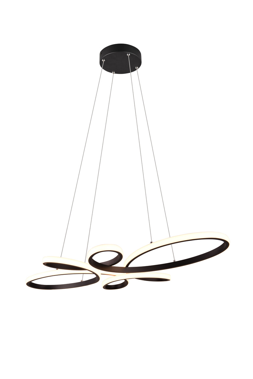 Lustra Fly, TRIO, 83x45.5x150 cm, 32W, 1x SMD, metal, negru mat - imagine 7